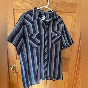 Wrangler short sleeve, Western Pearl snap shirt size XXL